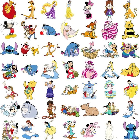 100Pcs Kids Mixed Cartoon Vinyl Waterproof Animation Decal Water Bottle Stickers - Picture 3 of 9